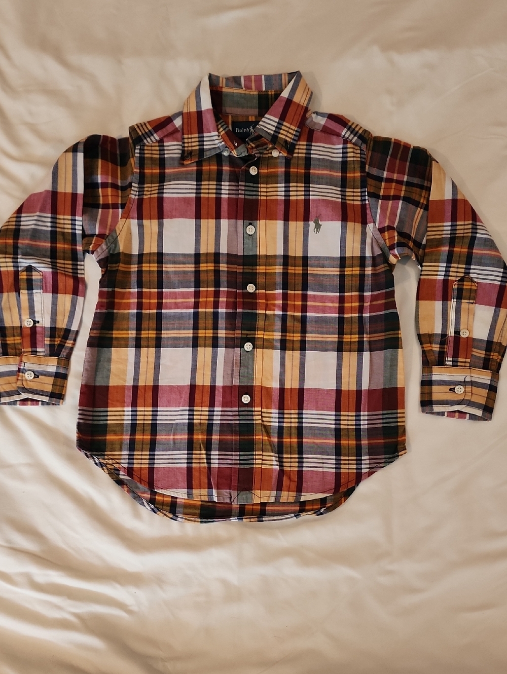 Ralph Lauren Polo Plaid Button-Down Shirt - Size 4T